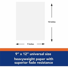 Tru-ray Construction Paper – 9″ X 12″ – White (PAC103026)