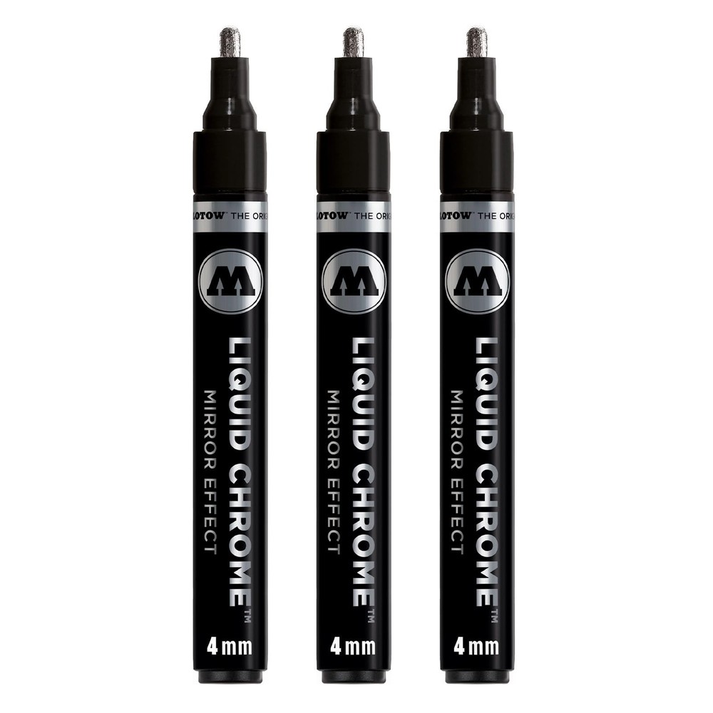 Molotow liquid chrome marker (with special ink for real mirror 4mm, Chrome