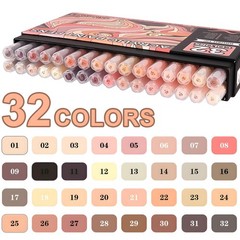 32 Colors Acrylic Paint Markers, Paint Pens Brush Tip Water-Based Acrylic Mar…