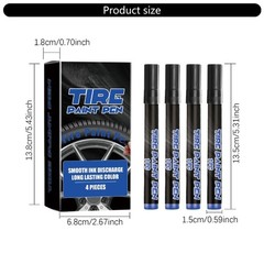 Waterproof Tire Labeling Marker Extra Large Ink Capacity Tire Lettering Pen 4pcs