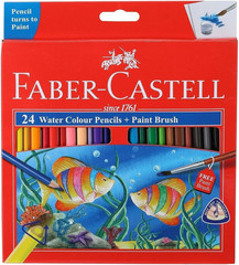 Faber Castell Watercolor Pencils Pack of 24 Premium Quality Art Supplies