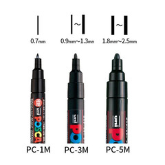 16Pcs Japan POSCA Markers Set Acrylic Graffiti Drawing Permanent Waterproof Chi