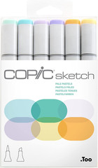 Sketch Marker Pale Pastel Set, 6 Color Set