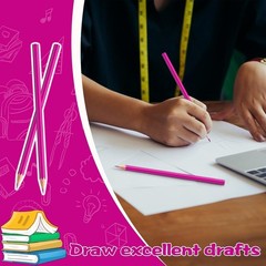 36 PCS Pink Colored Pencils, Pre-sharpened Professional Wooden Art Pencils Set f