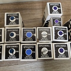 Lot of 30 Vintage 75 C.C. Speedball Block Printing Ink Water Soluble Made in USA