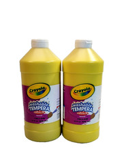 Crayola Artista II Washable Tempera Paint Yellow 32 oz – Lot of 2 Bottles