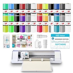 Silhouette Cameo 5 Smart Cutting Machine Bianco Carrara Starter Bundle America
