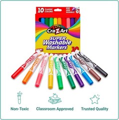 Ultimate 60 Count Washable Markers in 6 Packs – Perfect for Kid’s Art Projects