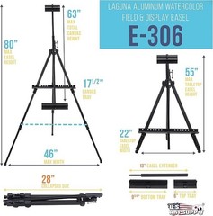 LPN – US U.S. Art Supply 80″ Adjustable Aluminum Portable Easel Stand with Case