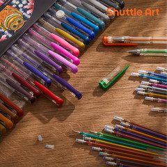 50 Pack Metallic Gel Pens, 25 Metallic Gel Pens Set with 25 Refills Perfect for