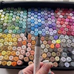 Ohuhu 320-Color Double Tipped Alcohol Marker Set-Brush & Chisel-Refillable Ink