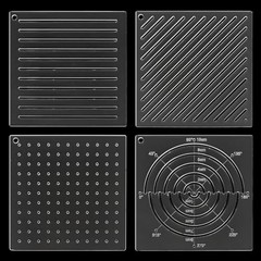 4Pcs Acrylic Sashiko Stencil – Dots, Lines, Arcs, Slashes – Acrylic Embroidery