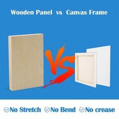 Unfinished Birch Wood Panels Kit 4 Pack 4×6” 3/4” Deep Cradle Boards Painting