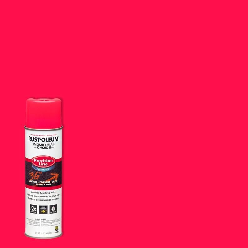 Rust-Oleum 1861838 Industrial Choice Fluorescent Pink Paint 17 oz (Pk of 6)