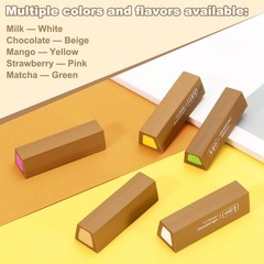 Pencil Erasers Rubber, 10 Pcs Art Eraser Scented, Dark Brown/Yellow