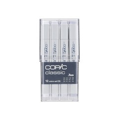 Copic Markers 12-Piece Cool Gray Set