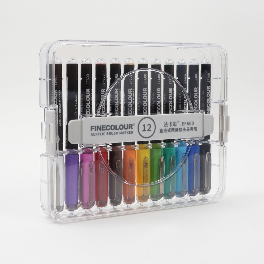 Finecolour Soft Brush Tip Acrylic Markers Set for DIY Crafts and Art Projects