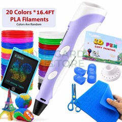 3D Printing Pen Kids Bundle -Birthday Gift for Creative Minds 20 Colors Filament