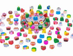 Mini Erasers for Kids Bulk, 300+ Pcs Animal 0.39-0.59 inches, Pink