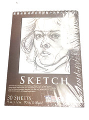 U.S. Art Supply 12″ x 9″ Top Spiral Bound Sketch