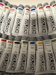 LOT OF 50 GOLDEN Acrylic Artist Colors Paints 2fl oz Tubes *NEW *FREE SHIPPING!