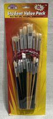 25 pcs Assorted Artist Paint Brushes Oil Acrylic Watercolor Fan Flat Filbert NEW