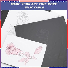 100 Sheets Carbon Paper, Black Graphite Paper for Tracing Patterns onto Wood, Pa