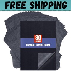 Carbon Paper for Tracing Transfer-Paper Pad, 30 Pcs Black Graphite Copy Paper fo