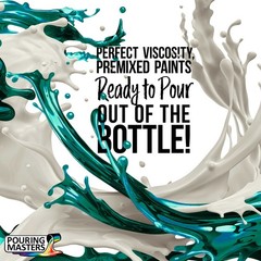Magic Aqua/Violet Iridescent Special Effects Pouring Paint – Half Gallon Bottle