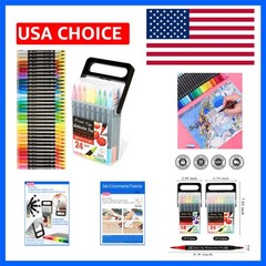 Dual Tip Markers for Kids, Washable Markers Set, Art Marker with Stand Portab…
