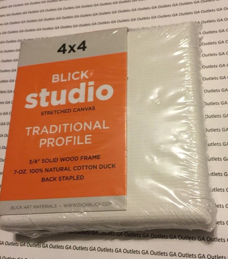 NEW! BLICK STUDIO 3/4″ Framed STRETCHED CANVAS 4″ X 4″ 100% 7 oz. COTTON DUCK