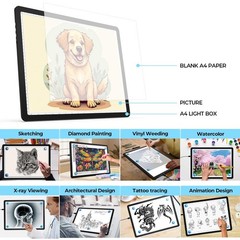 A4 LED Copy Board Tracing Light Pad Magnetic Adjustable Bright Drawing Table Pad