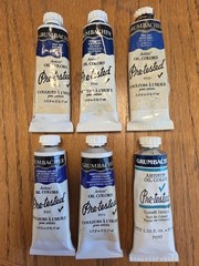37-Tube Artist Oil Paint Lot Grumbacher Pre-Tested, Winsor & Newton, Mixed Use