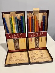 Venus Coloring Pencils RARE Vintage Made In Canada 2 Sets The Watercolor Pencil