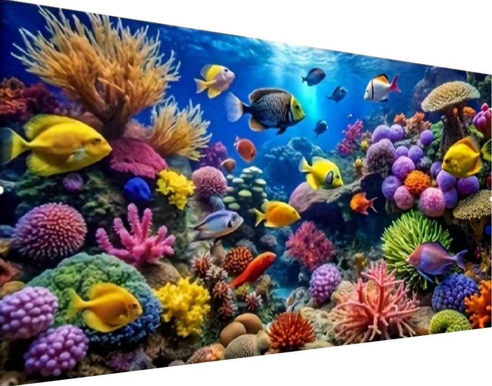 5D Fish Diamond Art Kits for Adults, DIY Large Size Marine Life Diamond Painting