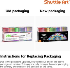 260 Pack Gel Pens Set, 130 Colors with 130 Refills