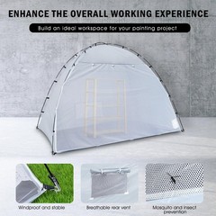 Portable Paint Booth Tent, Siebwin Large 8(L) x6(W) x6(H) ft Spray Paint Tent…