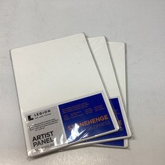 Lot of 3 Legion Stonehenge Aqua Coldpress Artist Panels White 5×7