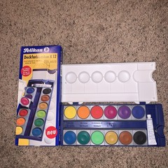 Vintage Pelikan Deckfarbksdten K12 DIN 5023 Paint Set Made In Germany New In Box