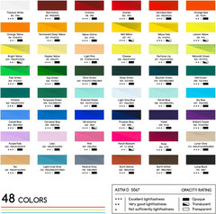 Gouache Paint Tube Set – 48 X 12Ml (0.4 Oz) Colors Art Paint Supplies for Artist