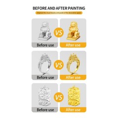 300g Liquid Gold Paint Fast Drying Goldleaf Paint Liquid Metal Plaster Paint