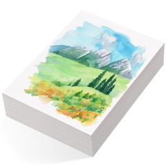 80 Sheets 4×6 Inch Watercolor Paper Bulk 110lb/230gsm Cold Press White Card