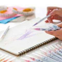 Kuretake ZIG Clean Color Real Watercolor Brush Pens, 90 Color Set (RB-6000A