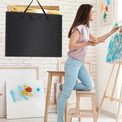 ZKOO 20 x 26 Inch Art Portfolio Bag, Big 20*26in-Black, Black