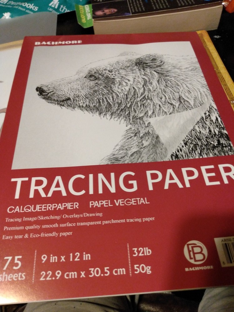 Artist Tracing Paper Pad 9×12 Bachmore 75 Sheets Translucent Sketch Paper NEW