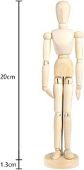 8 Inch Artists Wooden Manikin Flexible Body Joints Human Figure Puppet Model Woo