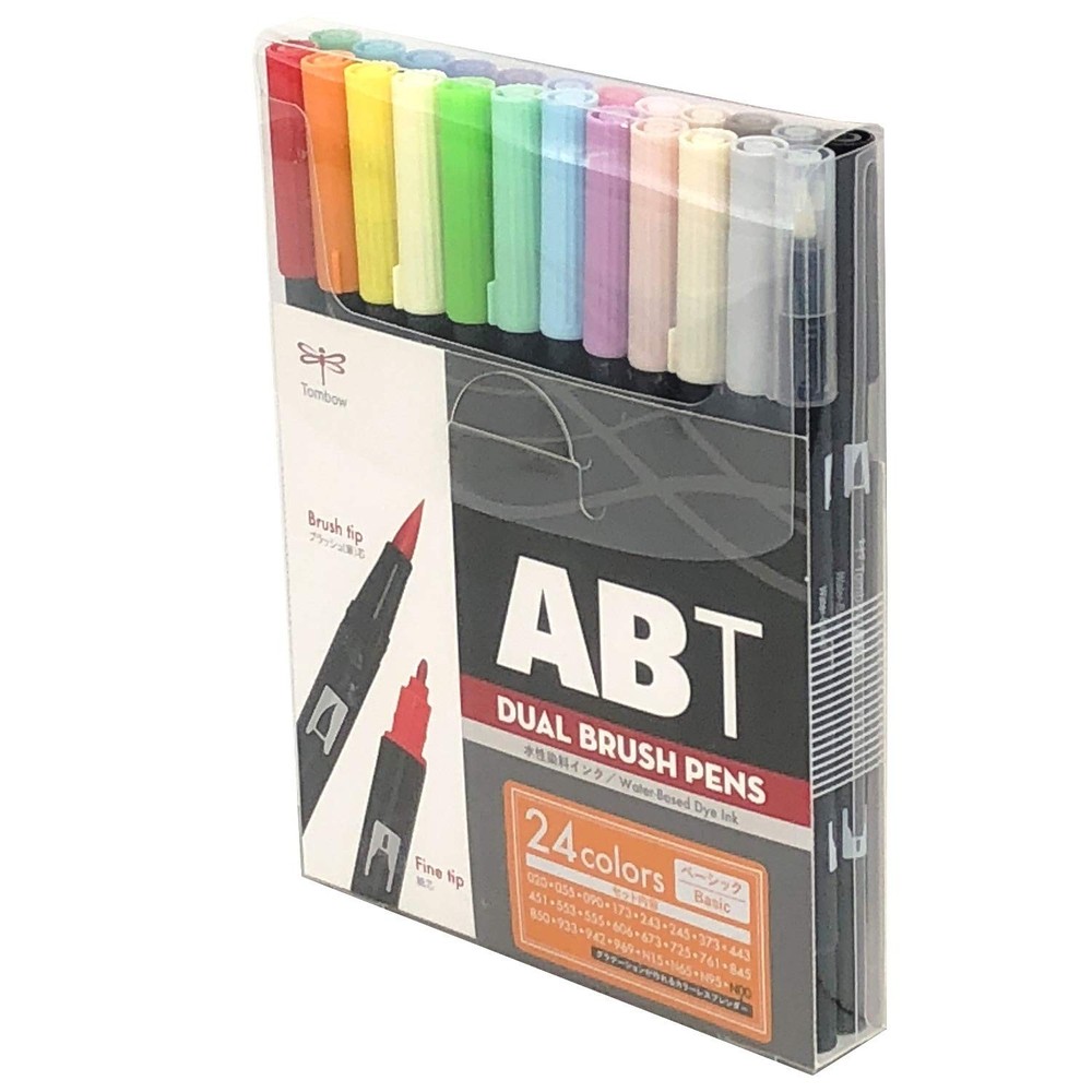Dual Brush Pen ABT Twin Type Graphic Marker, Assorted