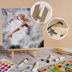 12 Pack Wooden Tabletop Easel for Painting and Display, 12″ tall