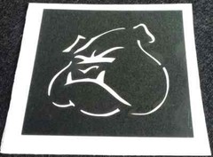 5 – 25 bulldog stencil for glitter tattoos Frenchie Staff Pit English French