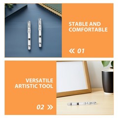 8pcs Fountain Ink Brush Pen Refillable Piston Filling Fountain With Flexible Tip